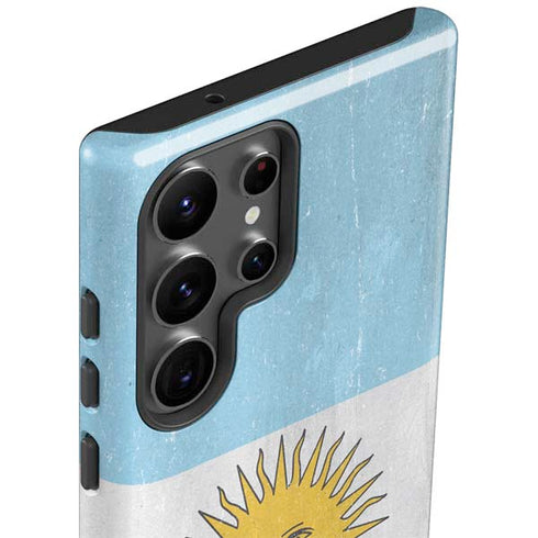 Argentina Flag Distressed Galaxy S23 Ultra Pro Case